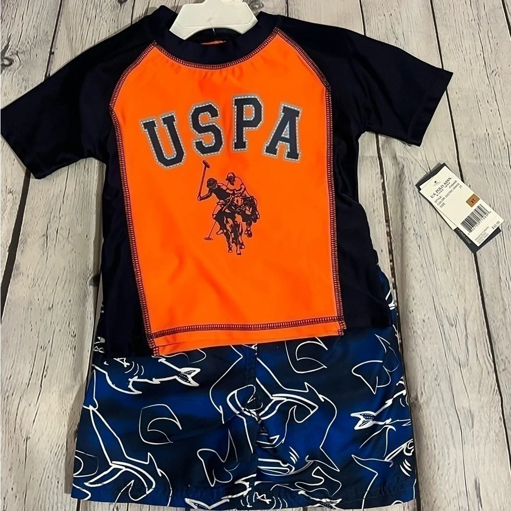 Toddler Polo two piece swimwear